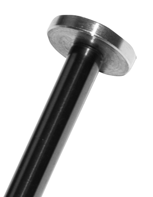 Original photograph detail of the round rod-end cap