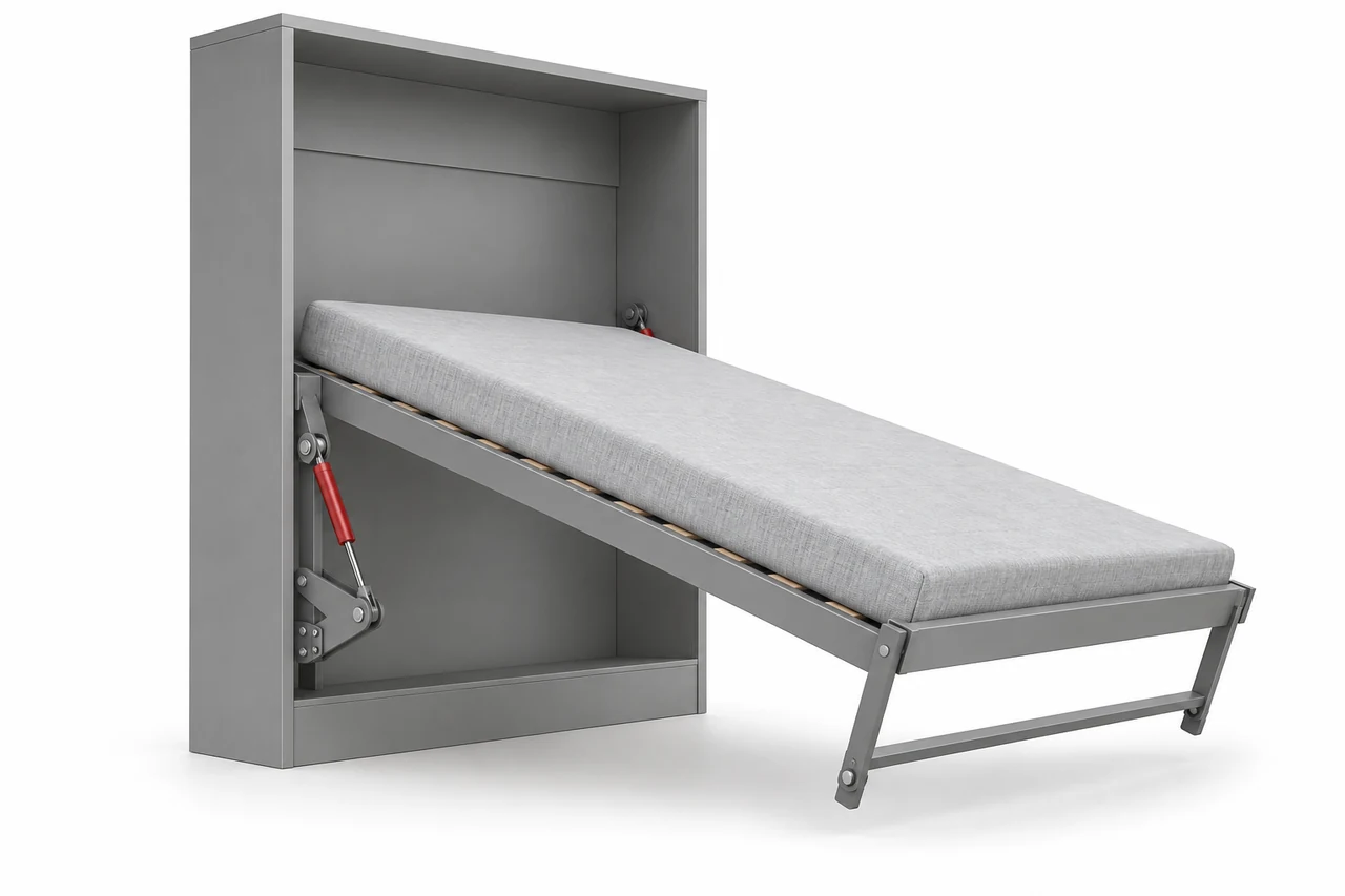 Wall & foldaway beds — full furniture model with gas spring position highlighted in red
