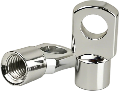 Threaded eyelet end fittings for gas spring pivot mounting