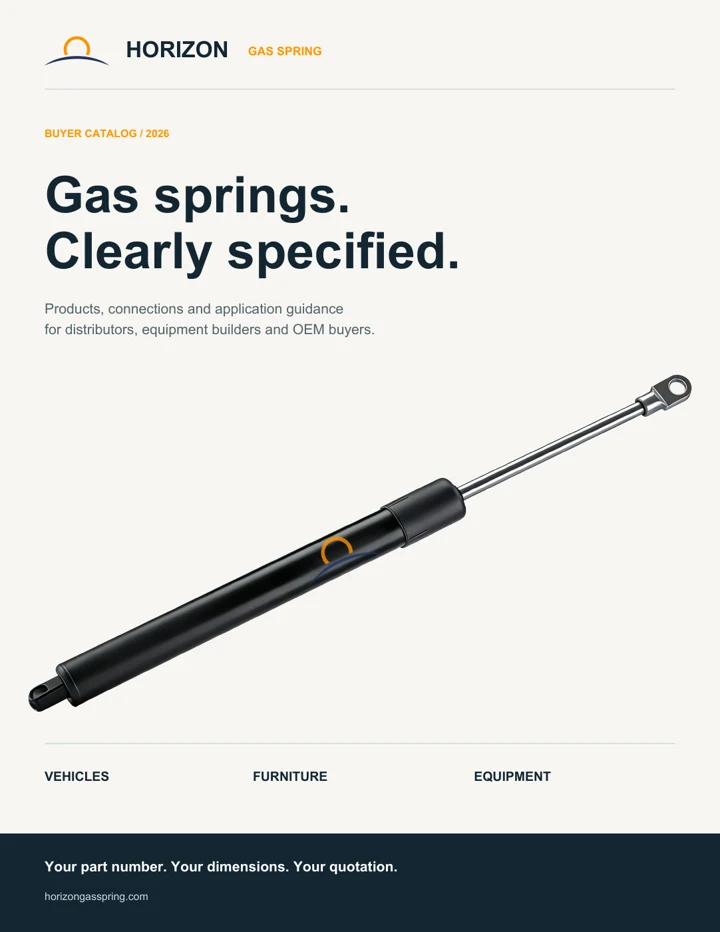 Horizon Gas Spring 12-page buyer catalog cover