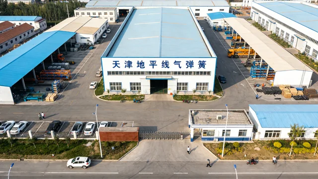 Factory building and surrounding work areas